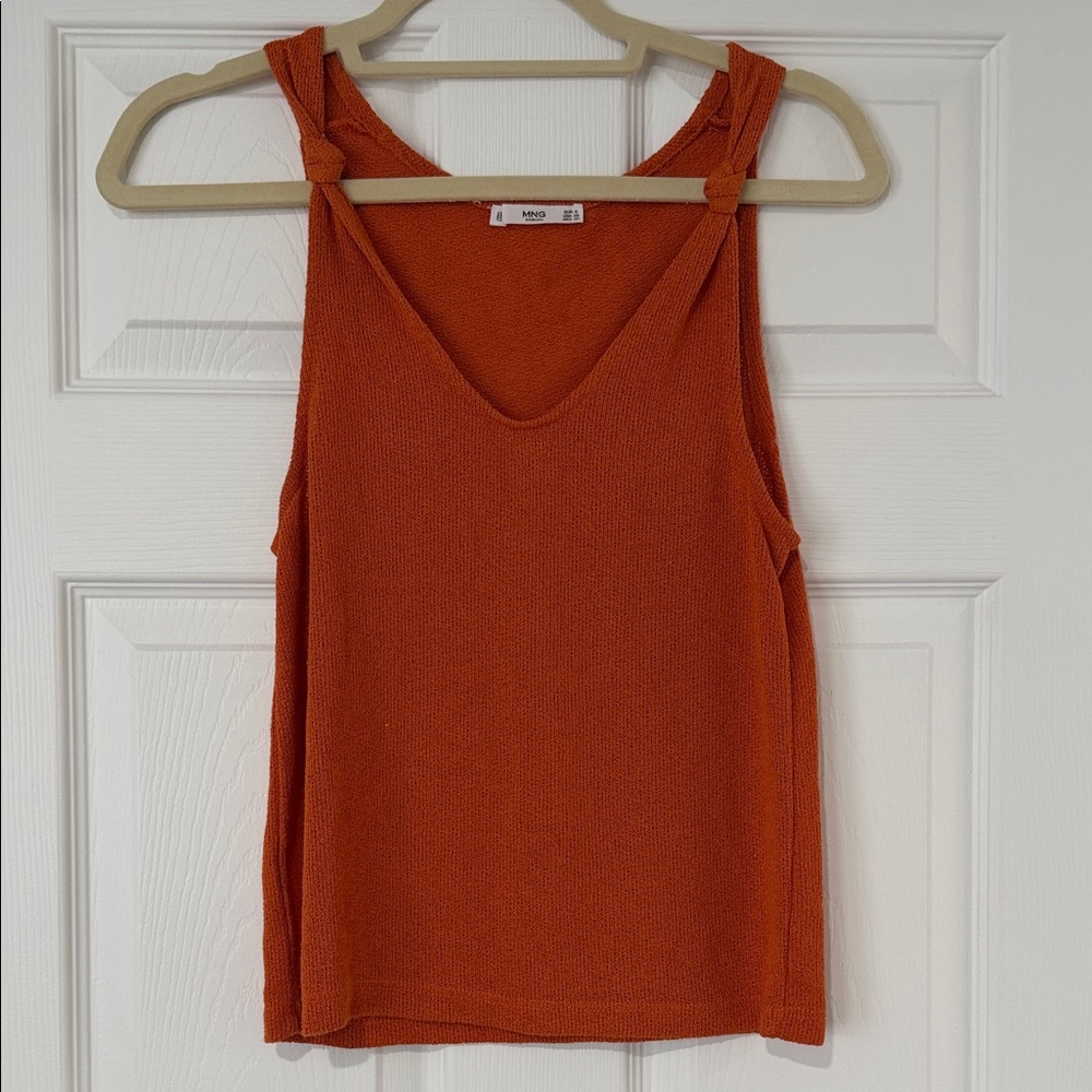Mango Rust Knit Top